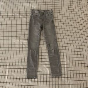 Treasure and Bond Light Grey Ripped Denim Jeans